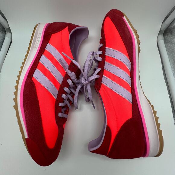 Adidas Women SL 72 OG Originals Size 9 Solar Red Lavender Better Scarlet JH7392 - Picture 3 of 9